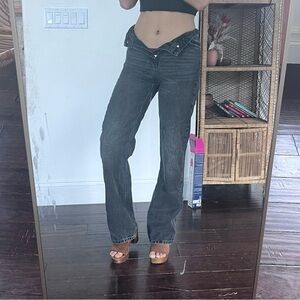 High-Rise Black Wide-Leg Jeans from Zara